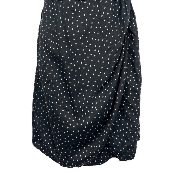 Volcom Madly Yours Dress Black Polka Dot Wrap Medium Modal Adjustable Strap New - Picture 4 of 10